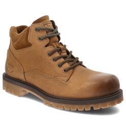 Brązowe Botki Jeep Stylowe Obuwie Męskie. Brązowe buty zimowe męskie Jeep, z gumy, bez zapięcia. Za 379.00 zł.