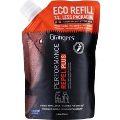 Wodoodporność odzieży Grangers Performance Repel Plus Eco Refill. Brązowa obuwie trekkingowe damskie GRANGERS. Za 39.09 zł.