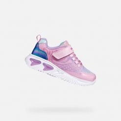 Buty GEOX J ASSISTER Rose. Czerwone obuwie treningowe damskie Geox, na fitness i siłownię. Za 204.99 zł.