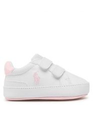 Polo Ralph Lauren Sneakersy Heritage Court Ii Ez Layette RL100733 Biały. Białe buty sportowe dziewczęce Polo Ralph Lauren, bez wzorów, ze skóry, bez zapięcia. Za 279.99 zł.