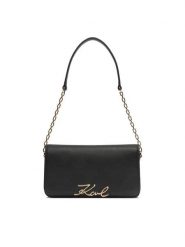 KARL LAGERFELD Torebka B1W32037 Czarny. Czarne torebki klasyczne damskie Karl Lagerfeld, bez wzorów, ze skóry, wizytowe, bez kołnierzyka, bez ramiączek. Za 849.99 zł.