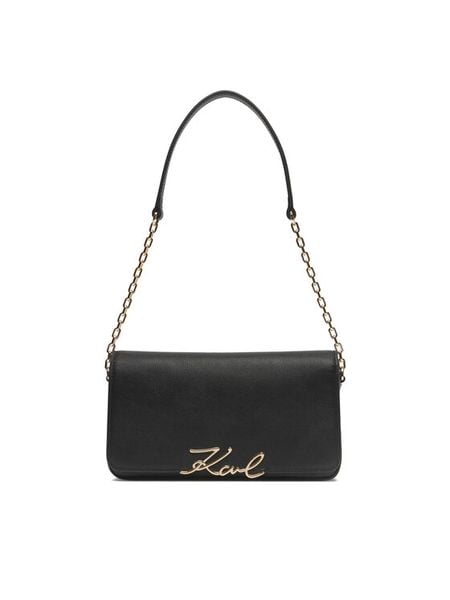 KARL LAGERFELD Torebka B1W32037 Czarny. Czarne torebki klasyczne damskie Karl Lagerfeld, bez wzorów, ze skóry, bez dodatków. Za 949.99 zł.