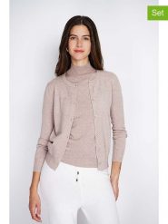 William de Faye 2-częściowy zestaw w kolorze beżowym rozmiar: 38. Brązowe kardigany damskie William De Faye, bez wzorów, z kaszmiru. Za 196.95 zł.