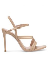 Eva Minge Sandały CATHERINE-S9050-118 Beżowy. Brązowe sandały damskie Eva Minge, bez wzorów, ze skóry, bez obcasa, na szpilce. Za 279.99 zł.