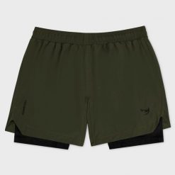 Spodenki treningowe męskie FUMETSU Origins Dual Layer. Zielone szorty sportowe męskie FUMETSU, l, z materiału, na fitness i siłownię. Za 199.99 zł.