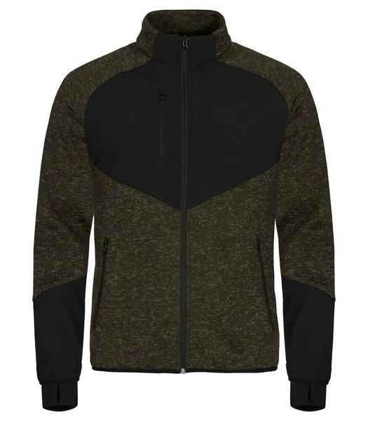 Clique Haines Kurtka polarowa z wkładkami softshell — ciepła i praktyczna. Zielone kurtki męskie CLIQUE, xl, bez wzorów, z dzianiny, bez kaptura. Za 284.91 zł.