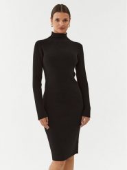 Silvian Heach Sukienka dzianinowa GPA23347VE Czarny Slim Fit. Czarne sukienki damskie Silvian Heach, xxs, bez wzorów, z dzianiny, bez kołnierzyka, bez ramiączek. Za 739.99 zł.