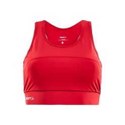Biustonosz dla kobiet Craft rush. Czerwone biustonosze sportowe damskie Craft, bez wzorów, z jersey. Za 300.99 zł.