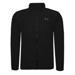 Wodoodporna kurtka Under Armour Storm Run. Czarne kurtki treningowe męskie Under Armour, l, bez wzorów, z materiału, do biegania. Za 269.45 zł.