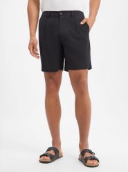 Only&Sons Bermudy z zawartością lnu - ONSLou Eno Mężczyźni len czarny, L. Czarne szorty męskie Only&Sons, na lato, bez wzorów, ze lnu, klasyczne. Za 139.95 zł.