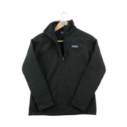 Second life - Męski polarowy sweter dopasowany - Jak nowy. Czarne swetry męskie Patagonia, m, bez wzorów, z jeansu, bez kołnierzyka. Za 234.96 zł.