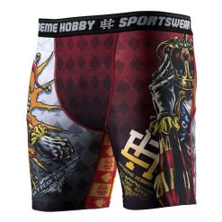 Spodenki Vale Tudo do MMA męskie EXTREME HOBBY KILLER CARDS 2. Czerwone szorty męskie EXTREME HOBBY, z elastanu, bez kołnierzyka. Za 179.00 zł.