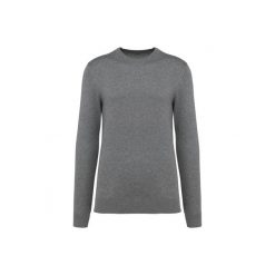 Sweter z okrągłym dekoltem z Suprimy Kariban Premium. Szare swetry męskie KARIBAN, m, bez wzorów, z bawełny, bez kołnierzyka. Za 223.50 zł.