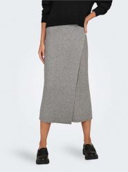 ONLY Spódnica dzianinowa w kolorze szarym rozmiar: XL. Szare spódniczki damskie Only, xl, bez wzorów, z dzianiny, midi. Za 61.46 zł.