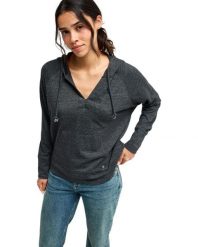 Bluza z kapturem dla Kobiety DESTINATION SURF Czarny. Czarne bluzy z kapturem damskie Roxy, s, z bawełny. Za 219.99 zł.