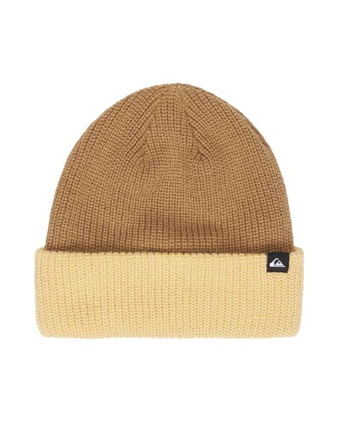 Czapka z mankietem dla Mężczyzn PERFORMER CONTRAST Żółty. Żółte czapki męskie Quiksilver, bez wzorów, z materiału. Za 109.99 zł.