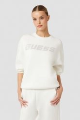 GUESS Damska bluza w kolorze ecru Cecilia, Rozmiar M. Brązowe bluzy bez kaptura damskie Guess, m. W wyprzedaży za 327.99 zł.