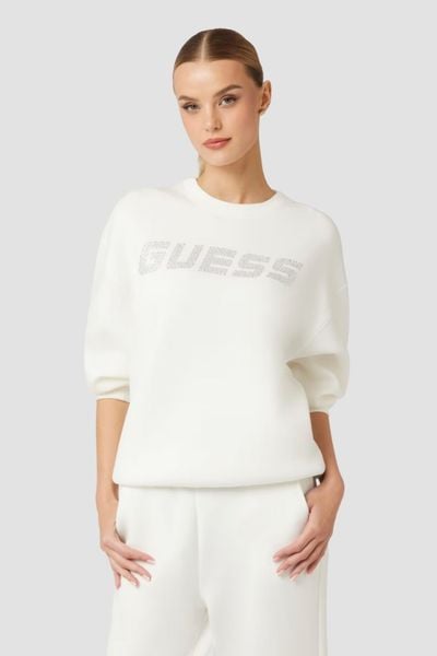 GUESS Damska bluza w kolorze ecru Cecilia, Rozmiar S. Brązowe bluzy bez kaptura damskie Guess, s. W wyprzedaży za 311.99 zł.