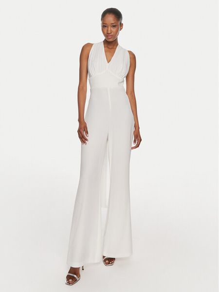 Rinascimento Kombinezon CFC0019513002 Biały Regular Fit. Białe kombinezony damskie RINASCIMENTO, xl, bez wzorów, z syntetyku, bez kołnierzyka, bez ramiączek. Za 359.99 zł.