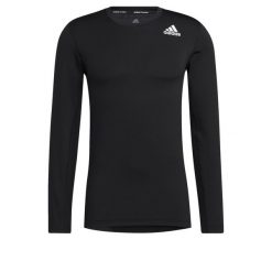 Bluza adidas Techfit Compression Long-Sleeve Top, Mężczyźni. Czarne bluzy bez kaptura męskie Adidas, m, z poliesteru. Za 190.00 zł.