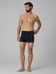 4F Kąpielówki męskie - czarne M. Czarne kąpielówki męskie 4f, m, bez wzorów, na fitness i siłownię. Za 69.99 zł.