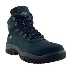 Męskie Buty Turystyczne H4Z20 Leather High Cut. Niebieskie buty trekkingowe męskie 4f, bez zapięcia, trekkingowe. Za 457.99 zł.