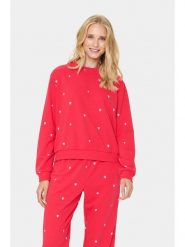 SAINT TROPEZ Sweter "Saint Tropez" w kolorze różowym rozmiar: M. Różowe swetry klasyczne damskie Saint Tropez, m, ze splotem, bez kołnierzyka. Za 104.14 zł.
