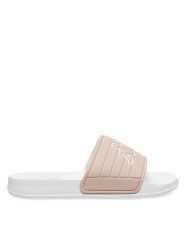Kappa Klapki SS24-W2 Beżowy. Brązowe klapki damskie Kappa, bez wzorów, z materiału, bez obcasa. Za 79.99 zł.