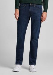 MĘSKIE SPODNIE JEANSOWE LEE DAREN ZIP FLY REGULAR STRAIGHT Dark Bluegrass L707KNUK 112118225. Białe spodnie wizytowe męskie Lee, z bawełny. Za 249.99 zł.
