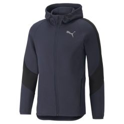 Bluza dresowa męska Puma EVOSTRIPE. Niebieskie bluzy z kapturem męskie Puma, m, z dresówki. Za 291.40 zł.