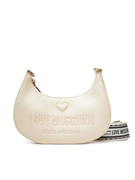 LOVE MOSCHINO Torebka JC4219PP0MKF0110 Écru. Listonoszki damskie Love Moschino, bez wzorów, ze skóry, bez dodatków. Za 519.99 zł.