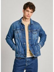 Pepe Jeans Kurtka dżinsowa w kolorze niebieskim rozmiar: XL. Niebieskie kurtki męskie Pepe Jeans, xl, z aplikacjami, z bawełny, bez kaptura. Za 215.21 zł.