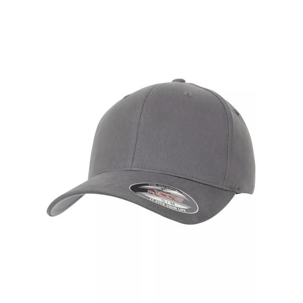 Czapka Z Daszkiem Brushed Twill. Niebieskie czapki męskie FLEXFIT, bez wzorów, z bawełny, sportowe. Za 73.99 zł.
