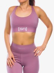 Stanik sportowy Super.natural Super Top. Czerwone biustonosze sportowe damskie Super.natural, bez wzorów, z gumy. Za 203.49 zł.