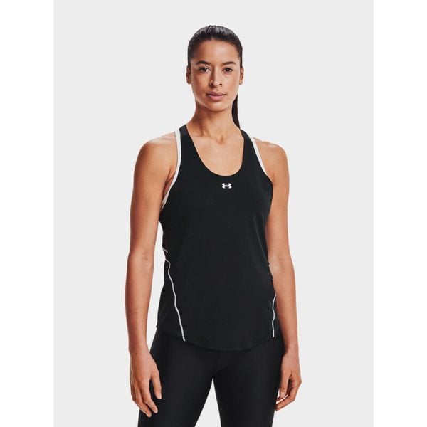 Koszulka damska tank top UNDER ARMOUR 1360838 bez rękawów. Czarne topy damskie Under Armour, m, bez wzorów, bez kołnierzyka. Za 168.60 zł.