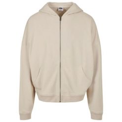 Męska Kurtka Z Lat 90tych Z Kapturem Zapinana Na Zamek Błyskawiczny. Białe kurtki męskie Urban Classics, m, bez wzorów, z kapturem. Za 256.99 zł.