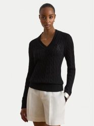 LAUREN RALPH LAUREN Sweter Meren 200888795004 Czarny Regular Fit. Czarne swetry klasyczne damskie Lauren Ralph Lauren, m, z bawełny, bez kołnierzyka. Za 949.99 zł.