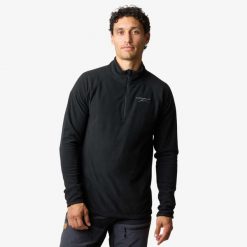 Bluza polarowa do wędrówek męska Swedemount Geilo Fleece Halfzip II. Czarne bluzy bez kaptura męskie SWEDEMOUNT, m, z polaru. Za 99.99 zł.