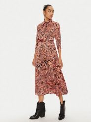 PINKO Sukienka koszulowa 102834 A1KD Pomarańczowy Regular Fit. Brązowe sukienki damskie Pinko, bez wzorów, z syntetyku, bez kołnierzyka, bez ramiączek, koszulowe. Za 619.99 zł.