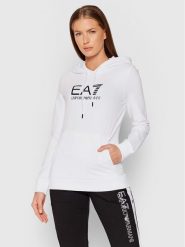 EA7 Emporio Armani Bluza 8NTM36 TJCQZ 0102 Biały Regular Fit. Białe bluzy bez kaptura damskie EA7 Emporio Armani, xl, z bawełny. Za 399.99 zł.