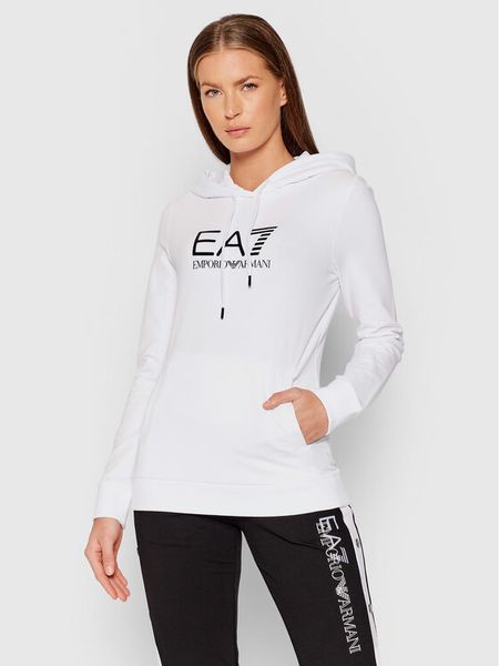 EA7 Emporio Armani Bluza 8NTM36 TJCQZ 0102 Biały Regular Fit. Białe bluzy bez kaptura damskie EA7 Emporio Armani, xl, z bawełny. Za 399.99 zł.
