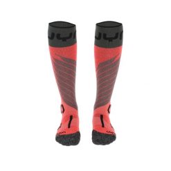 Skarpety narciarskie damskie UYN Ski One Merino. Czerwone skarpetki damskie UYN, bez wzorów, z elastanu. Za 169.99 zł.