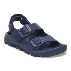 Sandały Birkenstock Mogami As 1026782 niebieskie. Niebieskie sandały damskie bez wzorów, z materiału, bez obcasa. Za 475.92 zł.