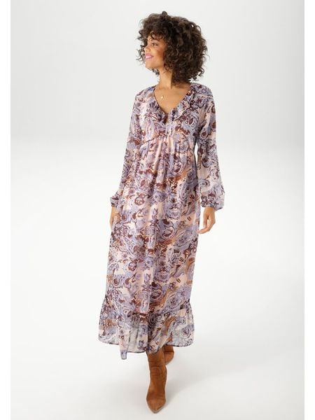 Aniston Sukienka w kolorze jasnoróżowo-błękitnym rozmiar: 42. Różowe sukienki damskie Aniston, bez wzorów, bez kołnierzyka, bez ramiączek, maxi. Za 95.69 zł.