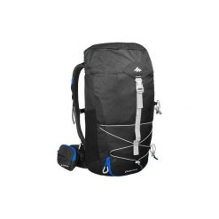 Plecak turystyczny MH100 30 l. Szare plecaki damskie QUECHUA, bez wzorów, z elastanu. Za 129.99 zł.