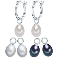 Valero Pearls Kreole z perłą srebro wysokiej próby Perła hodowlana słodkowodna srebrny Kolczyki koła 1 ct Damski. Szare kolczyki damskie Valero Pearls, z perłą, srebrne. Za 319.99 zł.