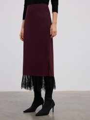 BGN Spódnica w kolorze bordowym rozmiar: 40. Czerwone spódniczki damskie BGN, bez wzorów, z podwyższonym stanem, midi, proste. Za 145.60 zł.