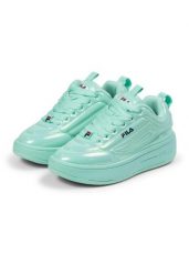 Buty sportowe damskie Fila Superbubble. Niebieskie buty sportowe na co dzień damskie Fila, bez wzorów, z gumy, trekkingowe. Za 299.00 zł.