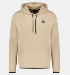 Bluza z kapturem Le Coq Sportif Tech SP N°1. Brązowe bluzy sportowe damskie Le Coq Sportif, na lato, m, bez wzorów, z dresówki, bez ramiączek, z kapturem. Za 381.40 zł.