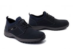 RIEKER 03357-14 blue, półbuty męskie. Niebieskie półbuty męskie Rieker, bez zapięcia. Za 349.90 zł.